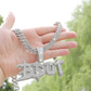 Custom Sharp Letter Necklace Name Pendant Chain Gold Silver Diamond Hip Hop Jewelry #19