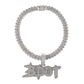 Custom Sharp Letter Necklace Name Pendant Chain Gold Silver Diamond Hip Hop Jewelry #19