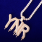 Custom Bubble Letter Drip Necklace Name Pendant Chain Gold Silver Diamond Hip Hop Jewelry #27