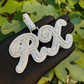 Custom Big Cursive Baguette Bubble Letter Necklace Name Pendant Chain Gold Silver Diamond Hip Hop Jewelry #42