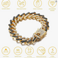 Zig Zag Curb Link Bracelet Diamond Gold Silver Tone Miami Cuban Link Chain Spike Bracelet Bracelet Hip Hop Iced Out Bling