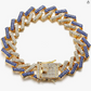 Zig Zag Curb Link Bracelet Diamond Gold Silver Tone Miami Cuban Link Chain Spike Bracelet Bracelet Hip Hop Iced Out Bling