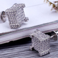 10mm Square Box 925 Sterling Silver Gold Big Diamond Earrings Hip Hop Mens Screw Back Earrings Iced Out