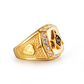 Gold Color Freemason Ring Simulated Diamond Ring Masonic Jewelry Regalia Gift Working Tools Ring