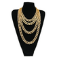 Miami Cuban Link Chain Necklace Bust Down Simulated Diamond Necklace Rapper Chain Bling Hip Hop Jewelry Gold Silver Color Metal Alloy