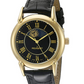 Celestial Sun Luxury Timepiece Moon Star Constellation Gold Watch Black Leather