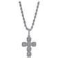 Baguette Square Cross Diamond Pendant Men Cross Necklace Silver Jewelry Iced Out Baguette Gold
