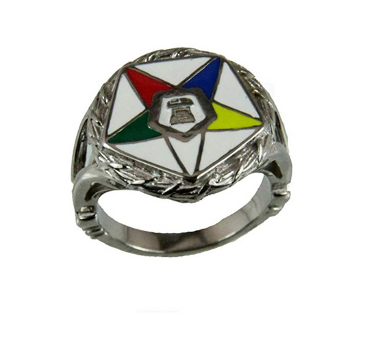 Silver Ring OES Masonic Gift Order of The Eastern Star Sisterhood Mason Silver Jewelry