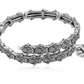 Silver Bracelet Hamsa Hand Fatima Kabbalah Charm Merkaba Jewelry Jewish Yoga 7-8in.