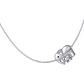 Elephant Baby Family Necklace Charm Jewelry Lucky Elephant Pendant Silver Color 20in.