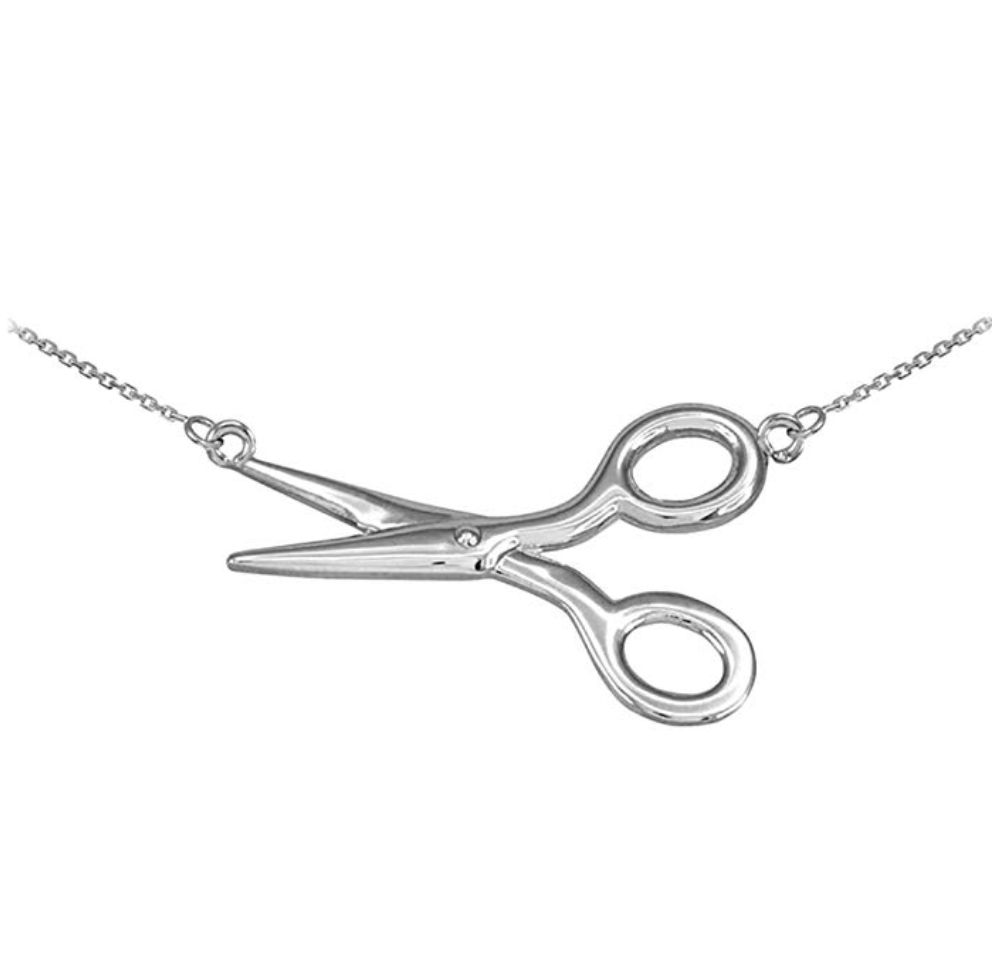 925 Sterling Silver Scissors Necklace Cosmetologist Jewelry Hair Stylist Jewelry Hair Scissor Hairdresser Necklace 23in.