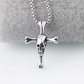 Skull Cross Demon Necklace Death Chain Gift Witch Devil Cross Scary 24in.