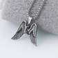 Biker Angel Wings Necklace Tire Chain Mechanic Gift Necklace 24in.