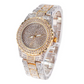 Gold Silver Two Tone Watch Simulated Diamond Watch Hip Hop Jewelry Bust Down Iced Out Watch Bling