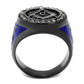 Blue Freemason Ring Simulated Diamond Black Masonic Ring Masonic Jewelry Regalia