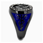 Blue Freemason Ring Simulated Diamond Black Masonic Ring Masonic Jewelry Regalia