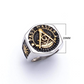 Silver Gold Stainless Steel Past Master Mason Ring Masonic G Ring Freemason Ring Compass & Square