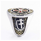 Silver Gold Color Knights of Templar Ring Masonic Ring Freemason Regalia Master Mason Gift Red Cross Ring