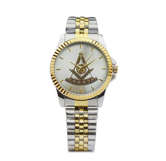 Gold Silver Color Past Master Mason Watch Freemason Gift Masonic Jewelry Regalia Square & Compass