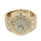 45mm Gold Color Simulated Diamond Octagonal Watch Bust Down Hip Hop Silver Watch Iced Out Luxury Bling