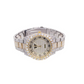 2 Tone Gold Silver Color Watch Simulated Diamond Watch Bust Down Hip Hop Watch Bling Jewelry