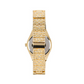 Gold Color Nugget Watch Simulated Diamond Hip Hop Iced Out Silver Bling Jewelry Gift