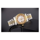 Gold & Silver Dress Watch Diamond Dial White Face Watch 2-Tone Datejust Dress Watch Gift