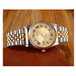 Gold Silver Color Watch Simulated Diamond Dress Watch Dial White Face Watch 2-Tone Datejust Dress Watch Gift