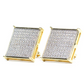 15mm Gold 925 Sterling Silver Large Kite Earring Hip Hop Square Diamond Earrings Iced Out Screw Back