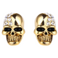 10mm Stainless Steel Skull Earrings Silver Gold Diamond Hip Hop Punk Rock Jewelry Gothic Biker Earring Skull Head Earrings
