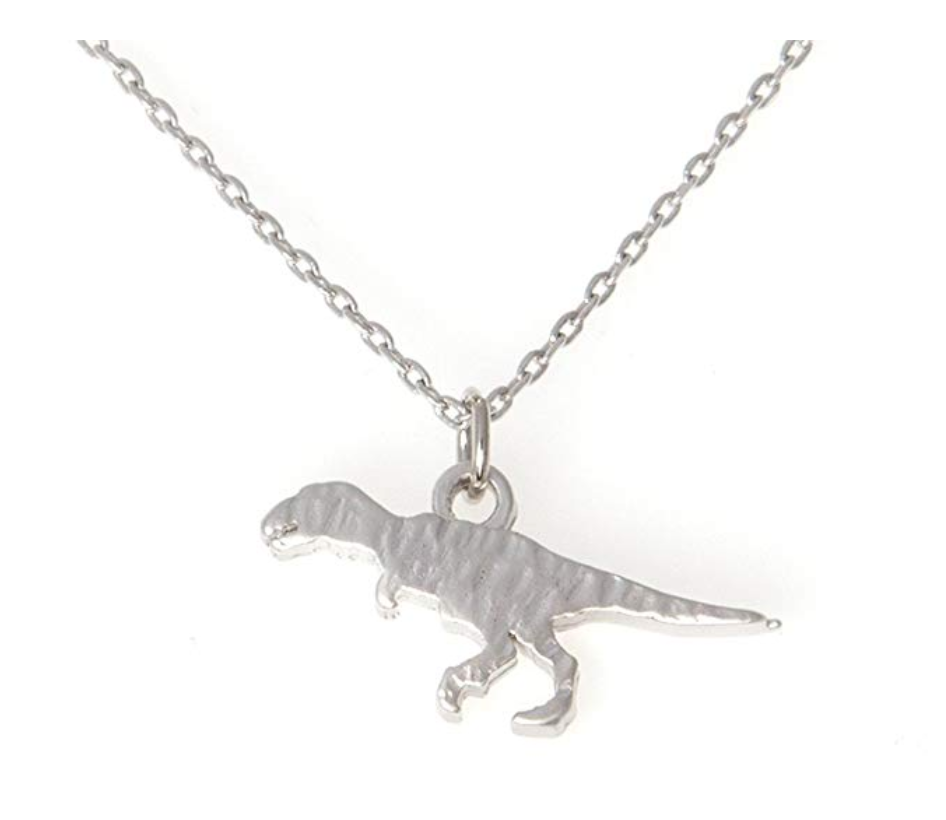 Dinosaur Necklace Dinosaur Pendant Chain T-rex Jewelry Tyrannosaurus Triceratops Necklace Gift 18in.