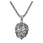 African Lion Necklace Diamond Stud Hebrew Israelite Jewelry Leo Silver Chain Judah Lion Head Gold Stainless Steel 24in.