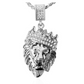 Lion Crown Diamond Necklace King Lion Pendant African Lion Head Chain Silver Gold Chain Judah Lion Leo Jewelry 24in.