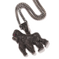 Gorilla Necklace Diamond Black Ape Chain Silver Hip Hop Bling Jewelry Monkey Gorilla Chain Gold Color Metal Alloy 24in.
